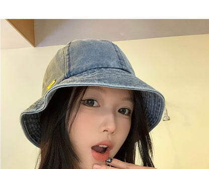 Washed Denim Bucket Hat
