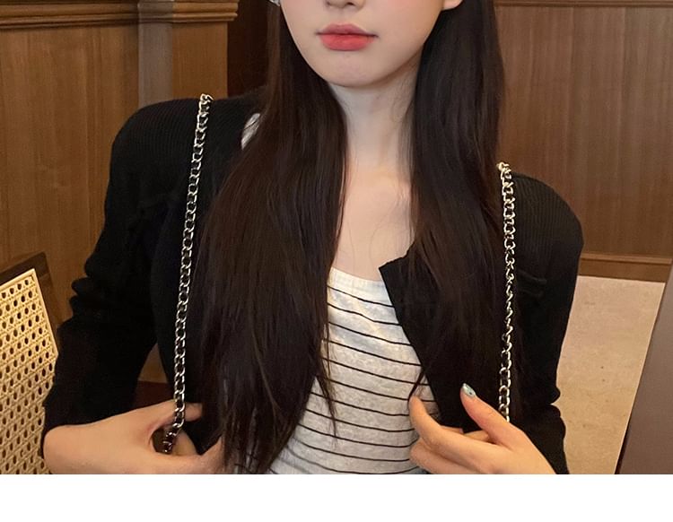 Faux Leather Panel Knit Newsboy Cap