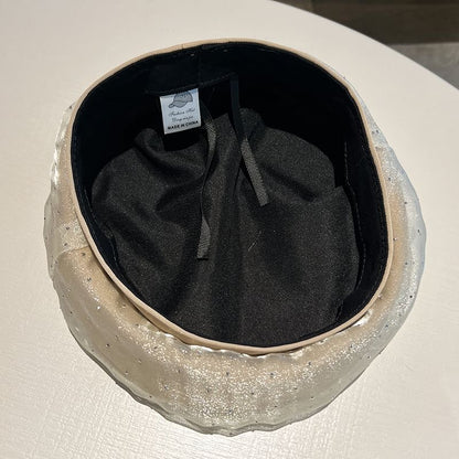 Rhinestone Mesh Beret