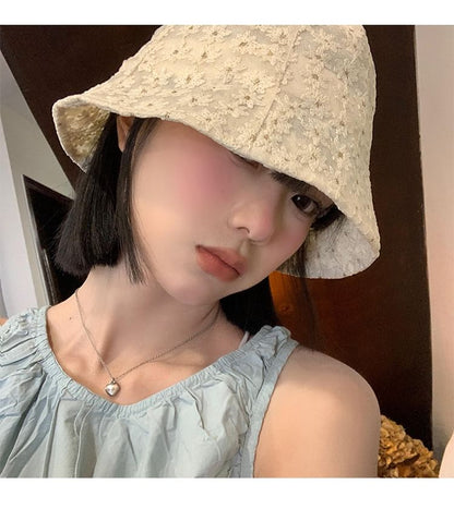 Floral Embroidered Bucket Hat