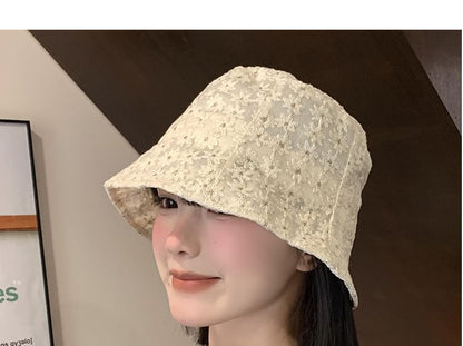 Floral Embroidered Bucket Hat