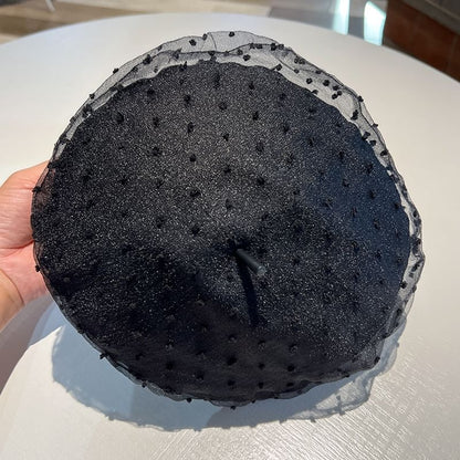Jacquard Mesh Beret