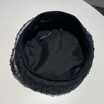 Jacquard Mesh Beret