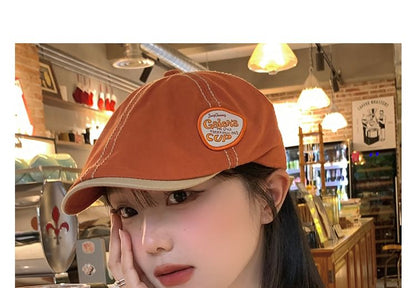 Lettering Applique Flat Cap