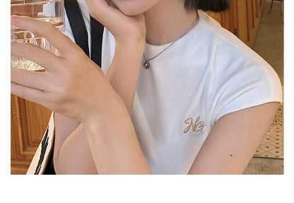 Lettering Applique Flat Cap