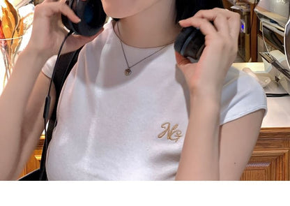 Lettering Applique Flat Cap