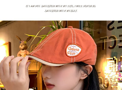 Lettering Applique Flat Cap