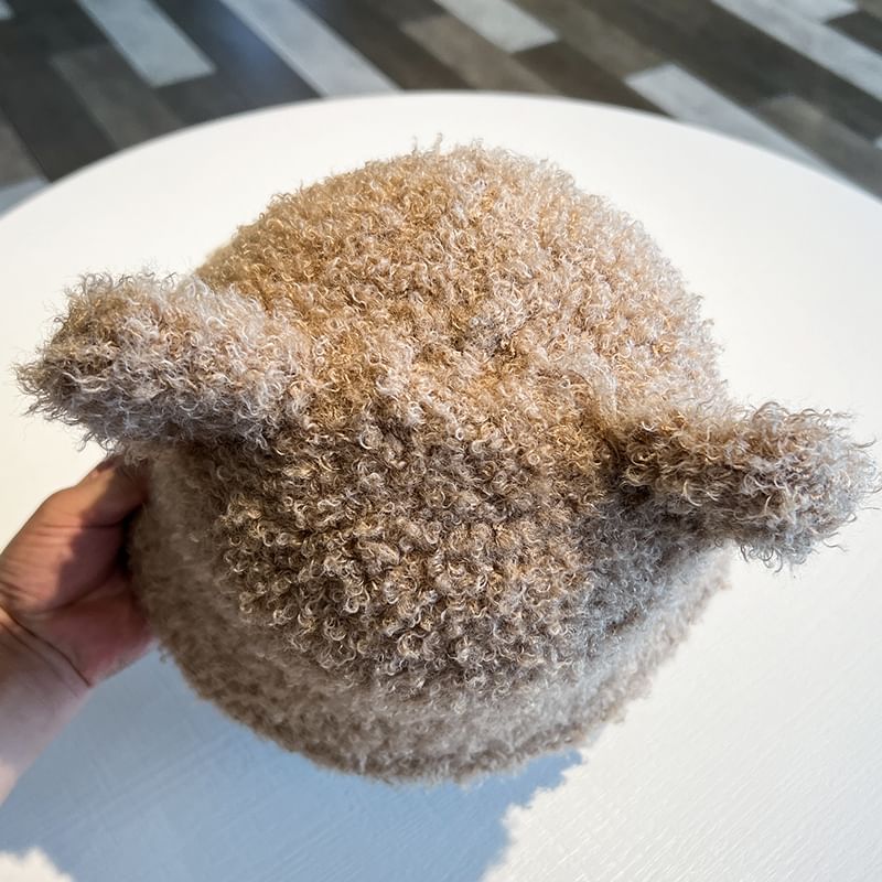 Bear Ear Fleece Cloche Hat