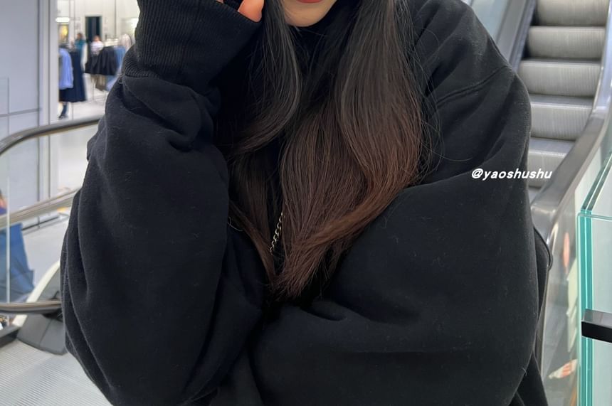 Cat Ear Lettering Applique Knit Beanie