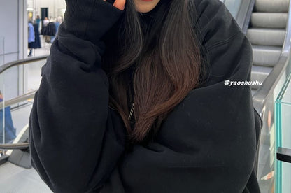 Cat Ear Lettering Applique Knit Beanie