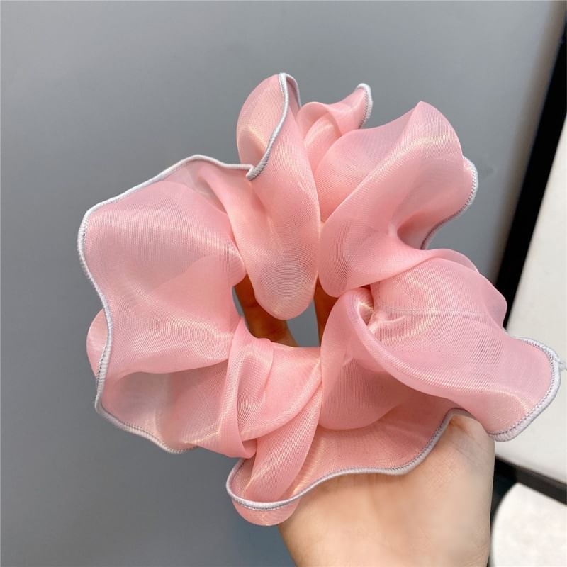 Ruffle Mesh Scrunchie