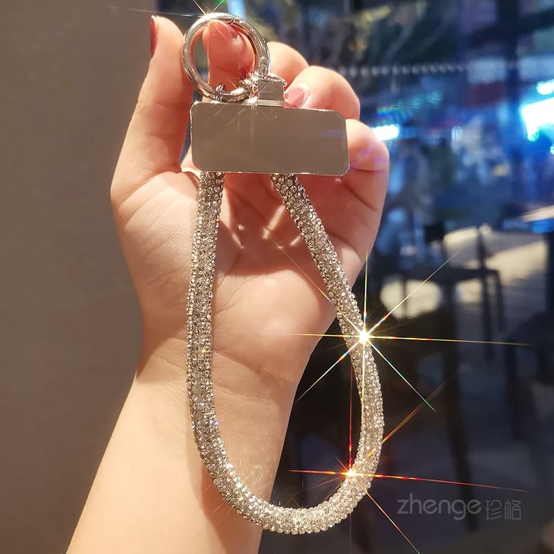 Embellished Wrist Phone Strap with Lanyard Pad