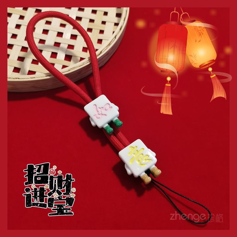 Mahjong Wrist Phone Strap