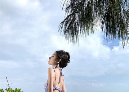 Spaghetti Strap Floral Print Midi A-Line Dress