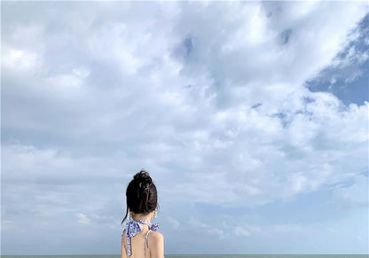 Spaghetti Strap Floral Print Midi A-Line Dress