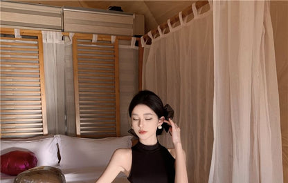 Sleeveless Two Tone Maxi A-Line Dress