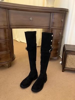 Over-the-Knee Boots Fleece-Lined