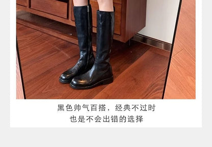 Faux Leather Boots Over-the-Knee