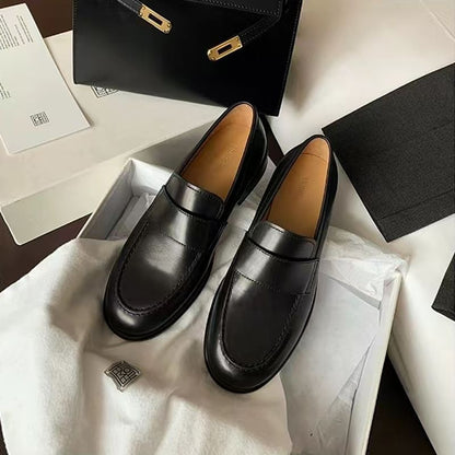 Leather Faux Loafers