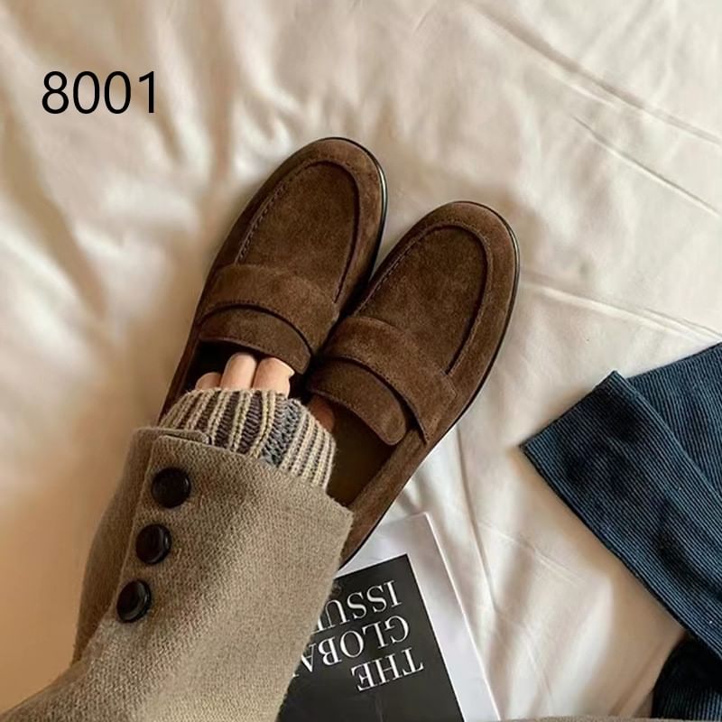 Leather Faux Loafers