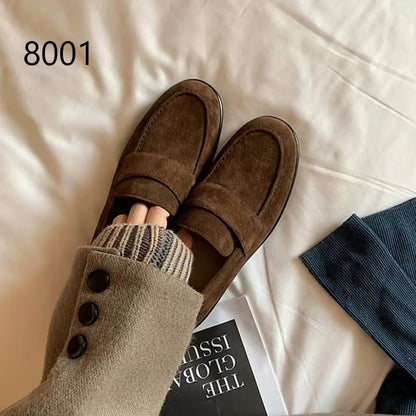 Leather Faux Loafers