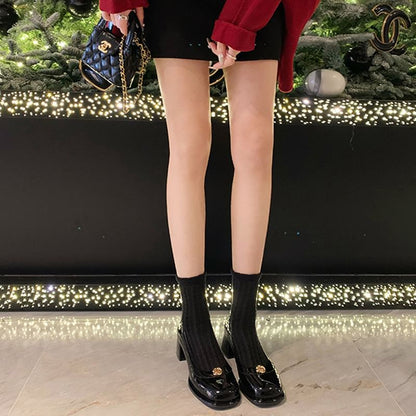 Floral Platform Heel Chunky Pumps