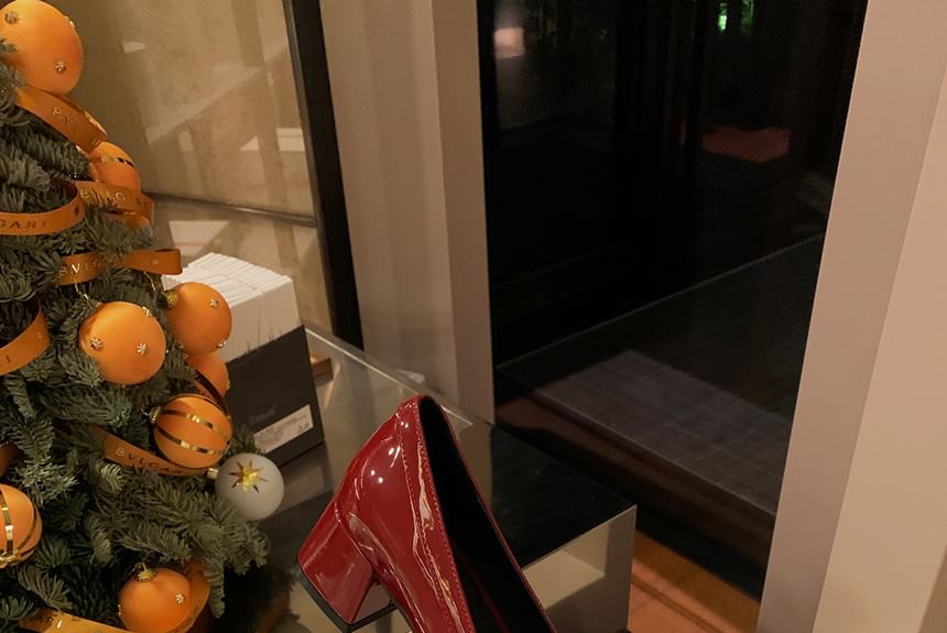 Floral Platform Heel Chunky Pumps