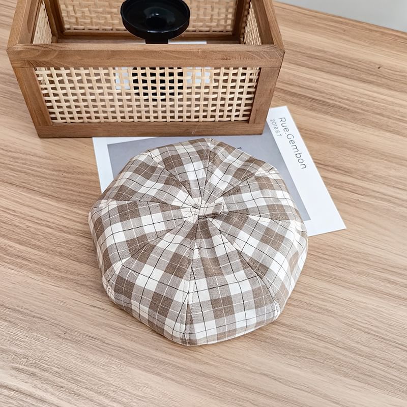 Beret Hat Plaid