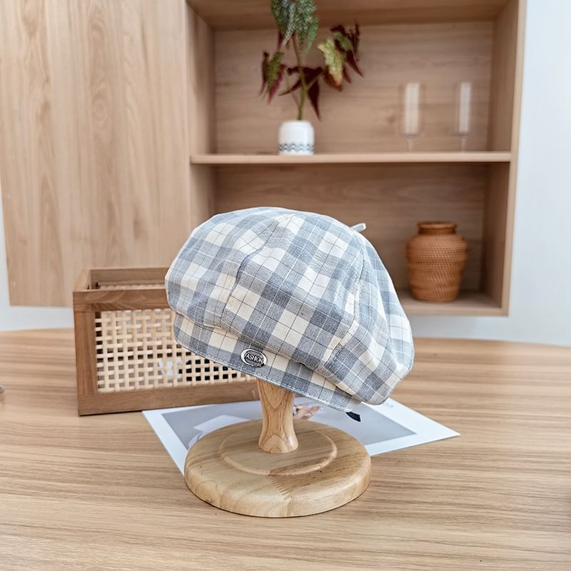 Beret Hat Plaid
