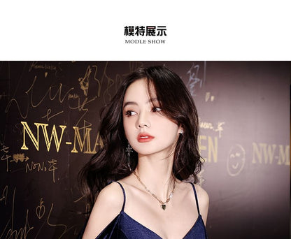 Gown Cold-Shoulder Trumpet Evening Sequin Side-Slit