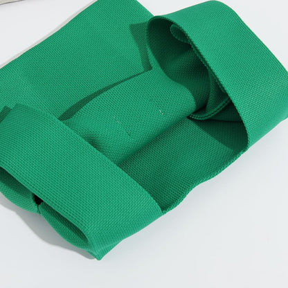 Lettering Applique Knit Tote Bag