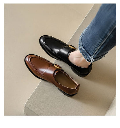 Faux Leather Monk Strap Shoes