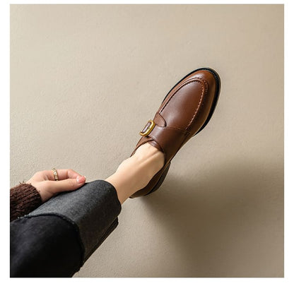 Faux Leather Monk Strap Shoes