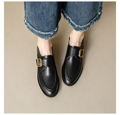 Faux Leather Monk Strap Shoes