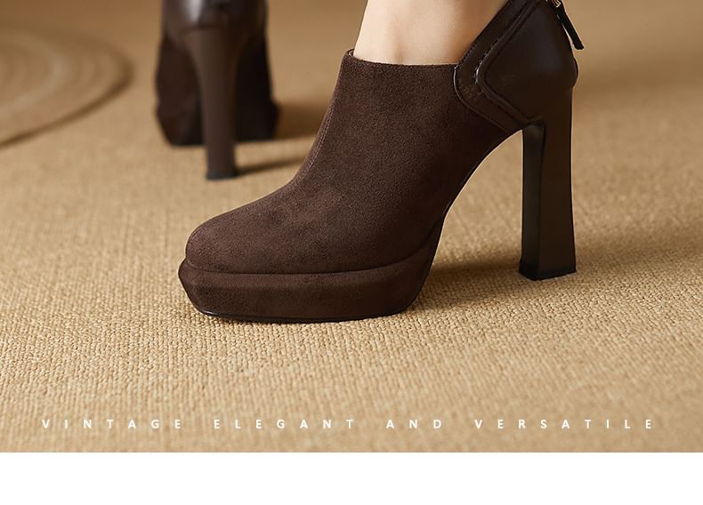 Chunky Heel Ankle Boots