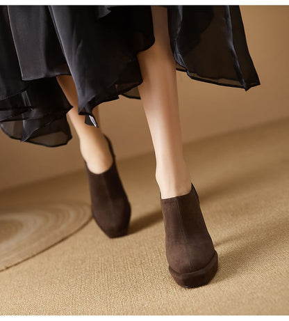 Chunky Heel Ankle Boots