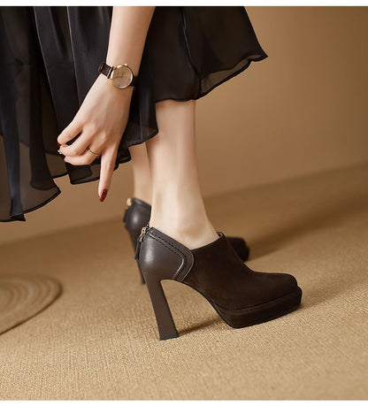 Chunky Heel Ankle Boots