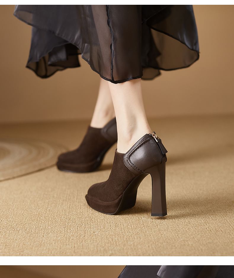 Chunky Heel Ankle Boots