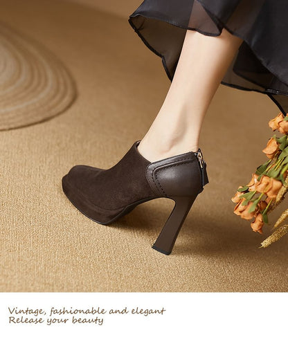 Chunky Heel Ankle Boots