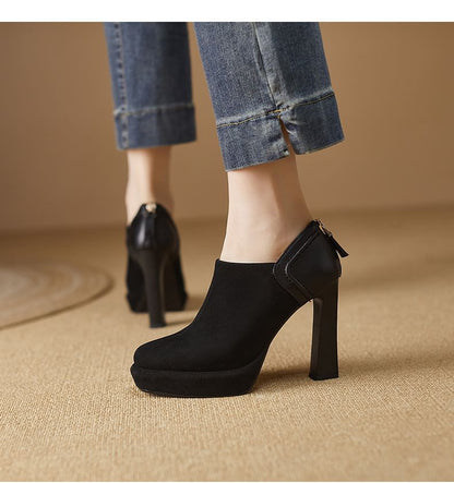 Chunky Heel Ankle Boots