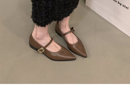 Pointy Toe Mary Jane Shoes
