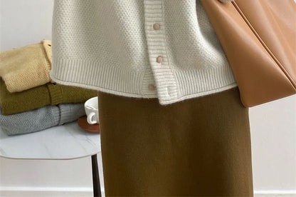 Cardigan Button-Up Plain