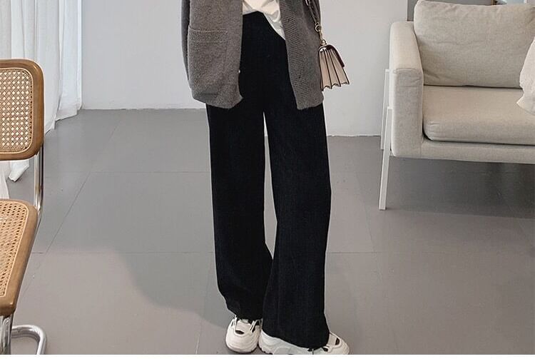 Embroidered Cardigan Letter Button-Up V-Neck