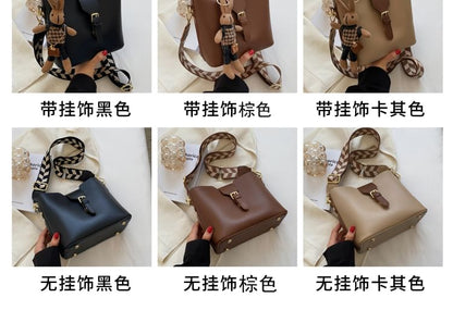 Kunstleder Bucket Bag / Taschenanhänger / Set