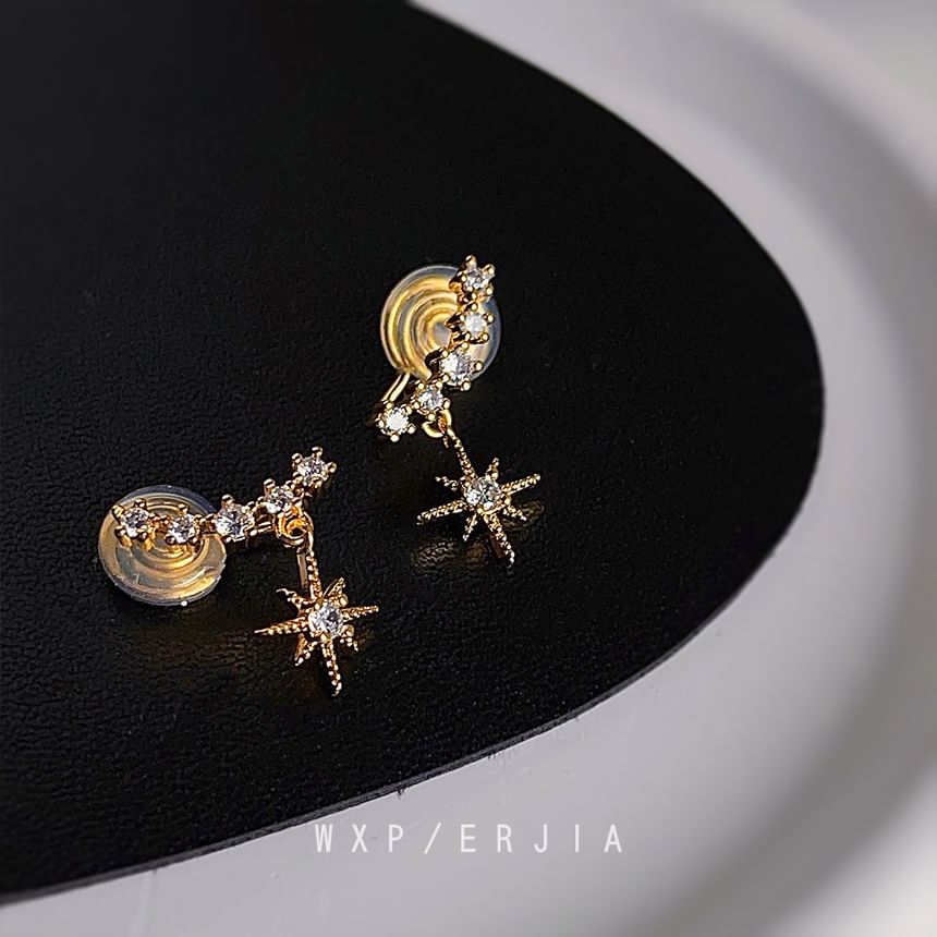 Alloy Star Earring Rhinestone Cuff Drop