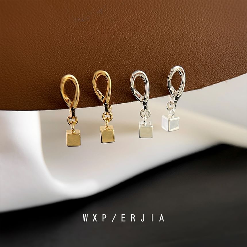 Alloy Cuff Earring Drop Cube