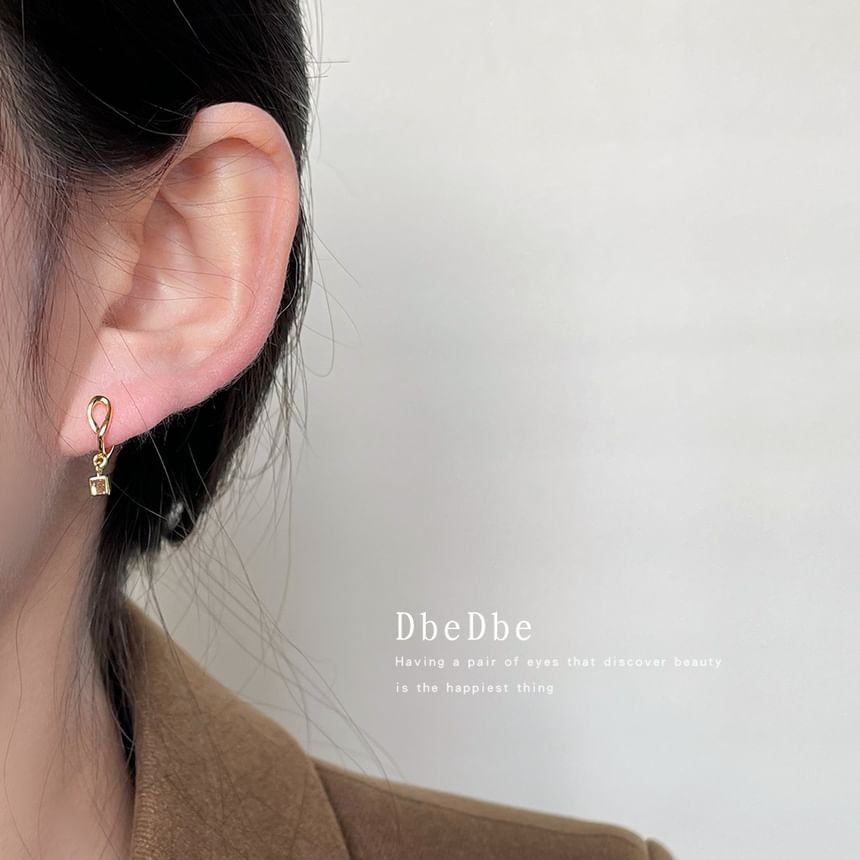 Alloy Cuff Earring Drop Cube