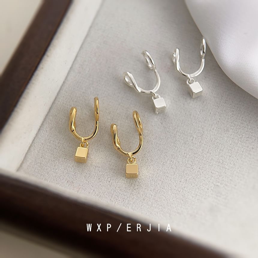 Alloy Cuff Earring Drop Cube