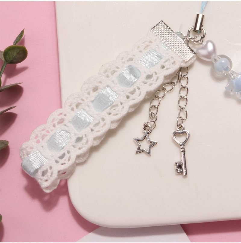 Heart Lace Acrylic Phone Charm (Various Designs)