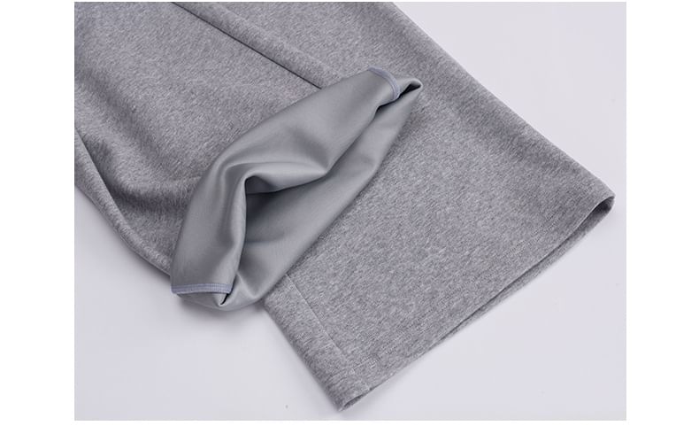 Drawstring Waist Lettering Embroidered Straight Leg Sweatpants